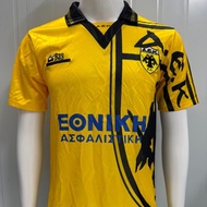 Football football football athens jersey retro burst aek athens aek short-sleeved jersey jersey UOVF
