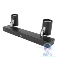 ESPO LED Track Light, 2 Light 110-220V Ceiling Track Light, Energy Saving Fixed Rail Rotating Heads 