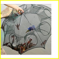 ♞Bubu Fishing Net waring Trap korang koja Shrimp Crab 2 4 6 8 10 Hole Umbrella Trap