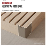 Low Low Simple Japanese Style Skeleton Double Bed Modern Bedroom Floor Tatami Bed Bed Frame Rental R