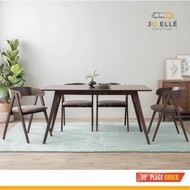 Jo ELLE – Cadell Dining Set (1+4) / 1.6M Dining Table + Chair / Meja Makan Set / 4 Kerusi + 1.6M Mej