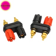 Strongaroetrtomj Speaker Banana Plug Terminal Connector Banana Socket Dual Female Banana Plug For Sp