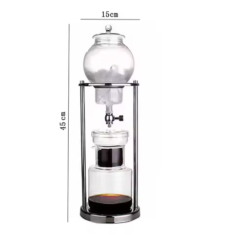 Luxury Ice Cold Brew Dripper Coffee Maker and Borosilicate Glass, Specialty Coffee Maker, Glass Cara