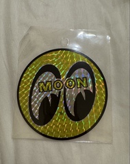MOON Eyes 圓形貼紙 電單車 反光 黃色 眼 日本直送