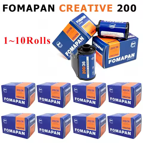 1-10Rolls Fomapan Creative 200 135mm Black & White Negative Film for H35 M35 M38 F9 Lomo Fuji camera