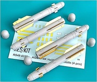 Reskit RS48-0329 - 1/48 AGM-114K Hellfire II Missiles (4 pcs) Scale Model kit