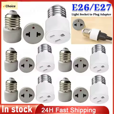 10-1PCS E27 to EU US Converter Lamp Socket Light Holder LED Bulb Lighting Outlet Plug E27 EU US Plug
