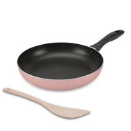 【CookPower 鍋寶】金鑽不沾平底鍋28CM(贈木鏟) (五色任選)