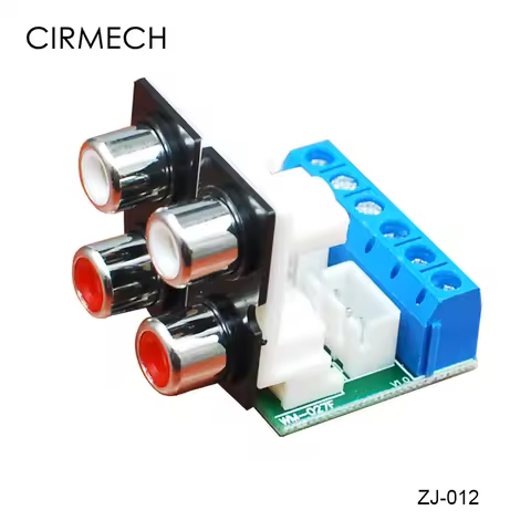 CIRMECH Four channel RCA to double 3pin 2.54 connector 3pin 5.08 connector for stereo or surround au