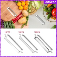 [Wenodxa] 10x Stainless Steel Interchangeable Peeling Blades 5.6cm Kitchen Tools for Apples Asparagu