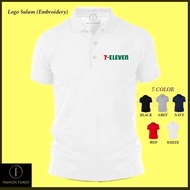 Polo T Shirt Classic 7 Eleven 7-11 7e Mart Company Corporate Supermarket Uniform Sulam Embroidery B