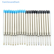 Familiesandflash&gt; 10 Pcs blue ink parker style standard 1.0mm ballpoint pen refills nib medium well
