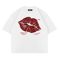 HRX - OVERSIZE GRAPHIC T-SHIRT 'LEOPARD KISS 24S COMBED COTTON/
