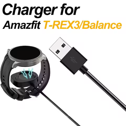 Smart watch Charger USB Charger For Amazfit T-Rex 3 Pro/Balance 2 3 Bip Max T-Rex Ultra 2 Helio Stra