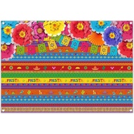 Mexican Fiesta Theme Backdrop Cinco De Mayo Striped Colorful Floral Photography Background Carnival 