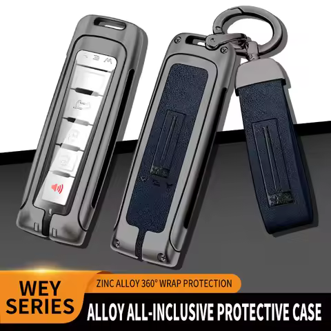 Zinc Alloy Leather Car Key Cover for Great Wall GWM Wey Coffee 01 Coffee02 WEY-X WEY-S WEY-GT VV7 GT