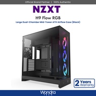 [FAST SHIP] NZXT H9 Flow RGB | Large Dual-Chamber Mid-Tower ATX Airflow Case (Black / White)
