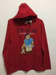 韓國潮牌Teenie Weenie Bear 紅色帽T男女皆宜