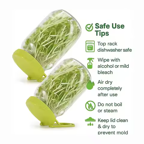 New with Stand Sprouting Lids Plastic Easy Seed Germination Sprout Maker Bean Sprouts Grow Kit for W