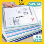 A4 Mesh Zipper Bag Waterproof PVC Reusable File Storage Organizer Office Student Stationery Beg Fail