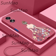 เคสโทรศัพท์ oppo a18 การออกแบบกระโปรงดอกไม้ Softshell