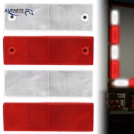 Red Rectangle Plastic Reflective Sticker Truck Trailer Bike Driving Night Safety Warning Plate Car Accessories