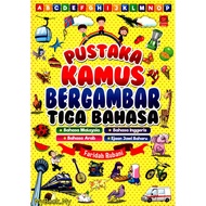MyB Buku : Dictionary Kamus Pustaka Kamus Bergambar Tiga Bahasa (Bahasa Malaysia - Inggeris - Arab - Jawi) Pustaka Azha
