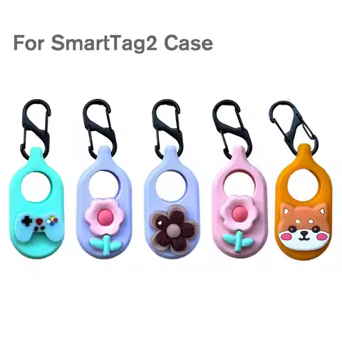 For SmartTag 2 Case Protector Cover Cartoon Flower Dog Pattern Soft Silicone Shell Skin Cover For Sa