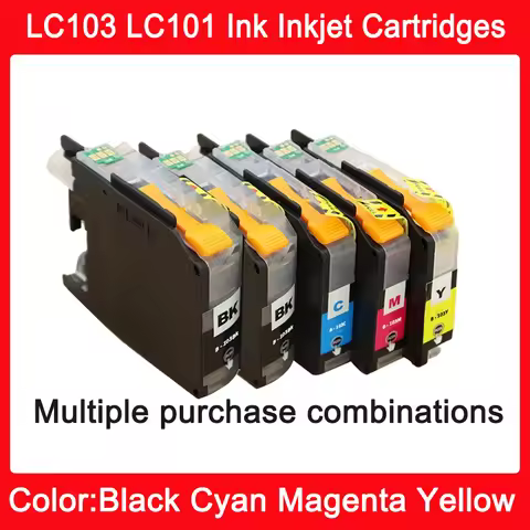 LC103 LC101 103 101 Ink Inkjet Cartridges For Brother MFC-J650DW J4610DW J4710DW J870DW J875DW J285D