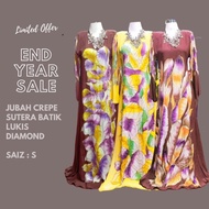 💥CLEAR STOCK💥Jubah Batik Lukis Sutera Crepe Ekslusif/SAIZ S