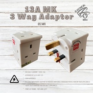 13A MK 3 Way Adaptor, 692 WHI