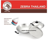 Zebra Thailand 38cm 5 Ply Wok with Lid and  Steamer Z176201 176201 100% Original Zebra Stainless Ste