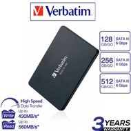 Verbatim Vi550 S3 128GB/256GB/512GB SATA III 2.5" 7mm Solid State Drive SSD