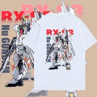 ANIME T-SHIRT Gundam เสื้อยืดชาย Mecha Warrior แขนสั้น 2023 ใหม่ผ้าฝ้ายหลวม Anime Peripheral เสื้อยื