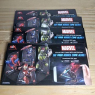 4 PCS MARVEL 5DX CARDS ORIGINAL DISNEY NOS
