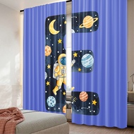 2pcs, 2D flat printing Drapes E Blackout Polyester Festive Holiday Applies to Indoor Use bedroom dec