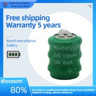 Physical sale Rechargeable battery 3.6V60mAh 3.6V 60MAH NiCd battery/NI-CD solder tab