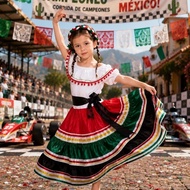 Mexico Costume Dress for Kids Girl M2