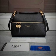 T TB New Style Lychee Grain Cowhide Luggage Cosmetic Bag Shoulder Bag Crossbody Bag Female Bag TB333