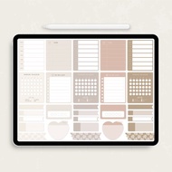 數字貼紙 | GoodNotes, Notability |電子中性數字貼紙