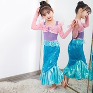 Mermaid Costume Girls Birthday Party Mermaid Dress Kids Halloween Cosplay Ariel Princess Costume