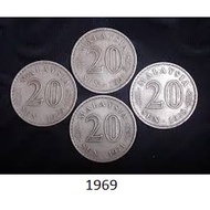 Duit Syiling Lama 20 sen 1969