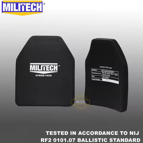 MILITECH 10x12 Bulletproof Plate NIJ 3+ III+&NIJ 0101.07 RF2 SIC&PE Stand Alone Two PCs Ballistic Pa