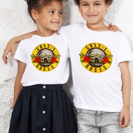 Guns N' Roses Logo T-shirt for Kids Boys Girls Unisex Punk Rock Band Tees Baby