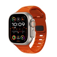 สำหรับนาฬิกา Apple Ultra 2/Ultra Strap 49Mm 45Mm 44Mm 42Mm 41Mm 41Mm 40Mm 38Mm ผู้ชายผู้หญิง IWatch สายรัดซิลิโคนกีฬาสำหรับ Apple Watch Series 9 8 7 6 5 4 3 2 SE2 1ชุด SE