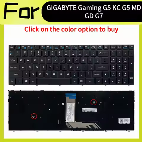 US Replace Keyboard For GIGABYTE Gaming G5 KC G5 MD GD G7 MD GD G7 KC 6-80-N15Z0 N815Z0