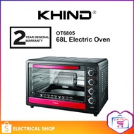 Khind 50L Electric Oven OT50 / 68L OT6805 Rotisserie 2200W (Black)