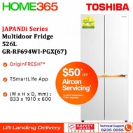 Toshiba JAPANDi Series Multidoor Fridge 526L GR-RF694WI-PGX(67)