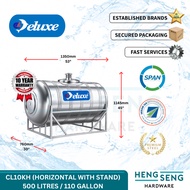 DELUXE (HORIZONTAL) 500L CL10KH S/STEEL WATER TANK ( 30" x 45" )