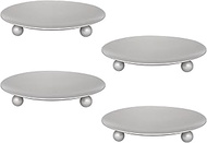 Candle Holder Decorative Iron Plate,Candle Stand for LED & Wax Candles, Spa, Bathroom, Weddings, 4.3